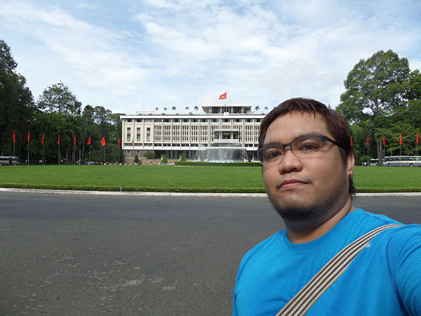 Ethan selfie at the Independence Palace or Reunification Palace in Ho Chi Minh City