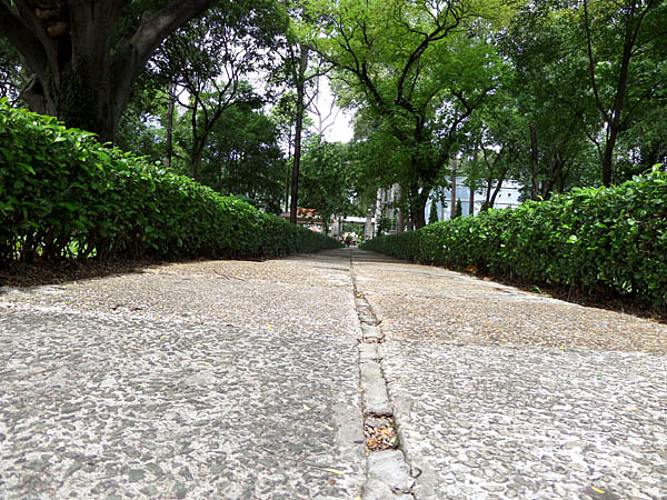 outdoor walkway to playground outside the Independence Palace