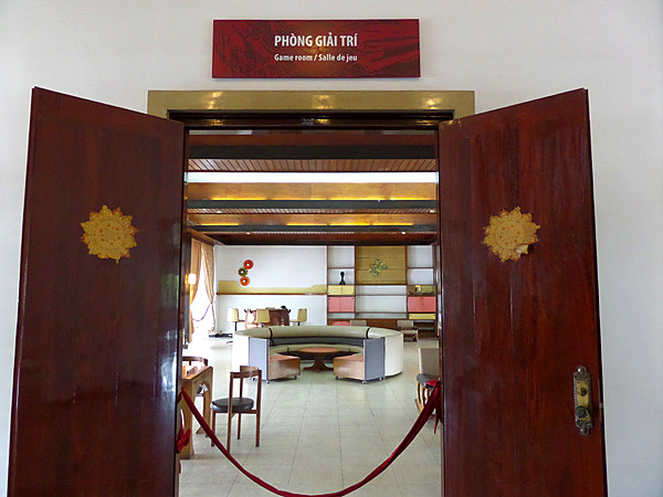 the game room in the Independence Palace