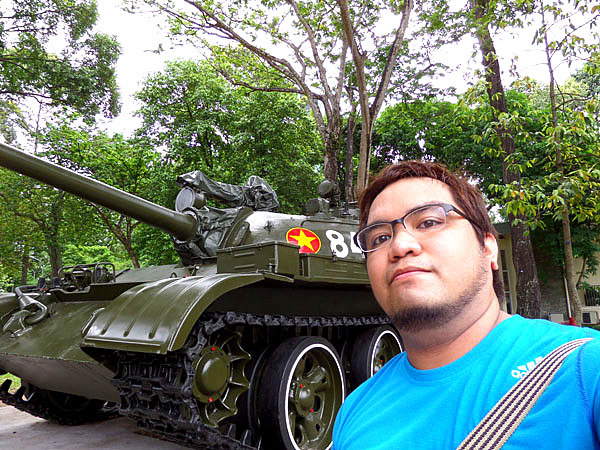 tank on the property grounds of the Independence Palace