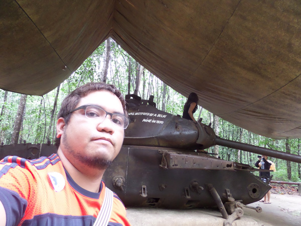 a tanker at Cu Chi Tunnels, Vietnam