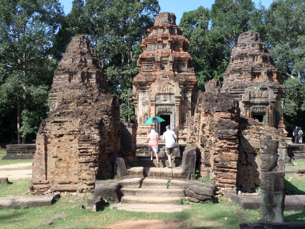 Ethan at Preah Koh, part of the Rolous Group in Siem Reap