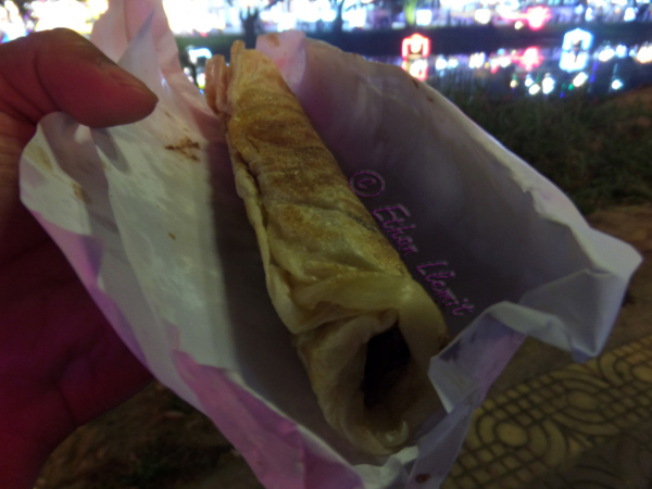 Banana chocolate pancake street food in Siem Reap, Cambodia