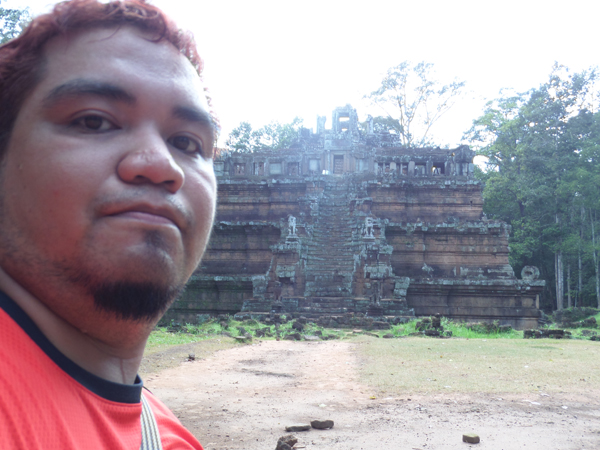 Ethan at Phimeanakas, a part of Angkor Thom in Siem Reap, Cambodia.