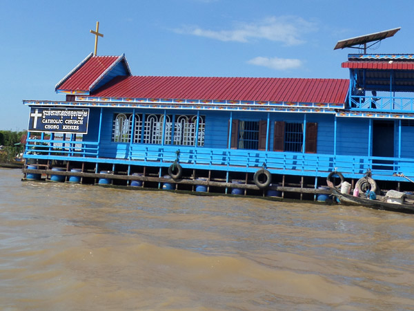 Catholic church at Tonle Sap, Cambodia