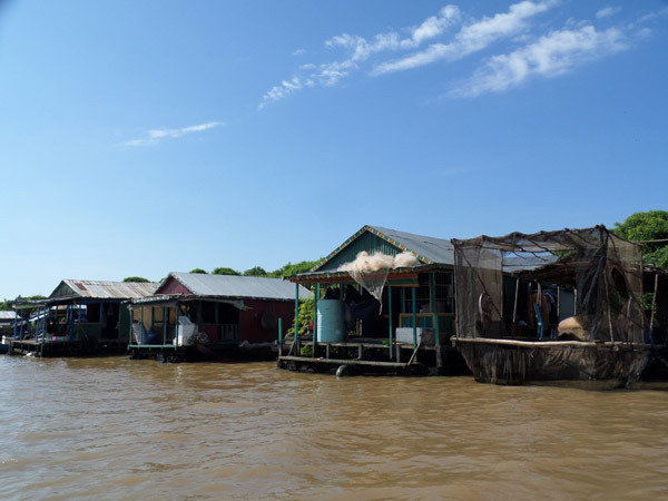 boat houses at Tonle Sap, Cambodia