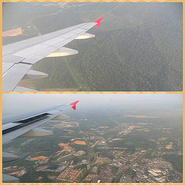 Kuala Lumpur land viewed from plane