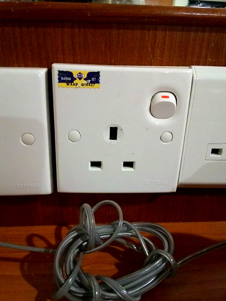 how electrical outlet looks in Malaysia