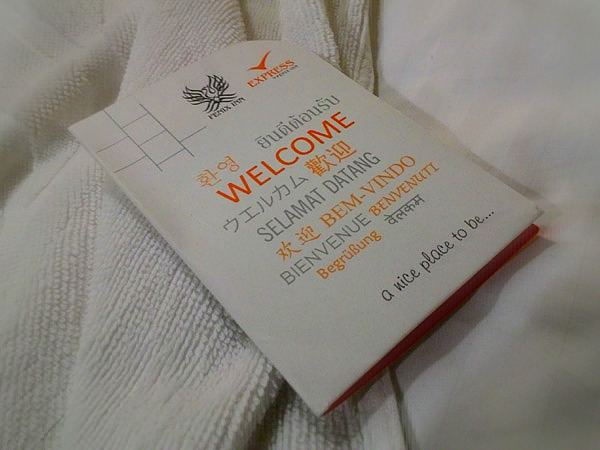 Welcome card from Fenix Inn, Malacca