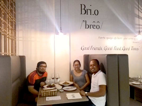 Diners with restaurateur Aris Solante of Brio Wine and Dine in Cebu