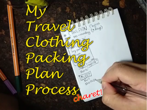 cover photo for vlog titled "My Travel Clothing Packing Plan Process"